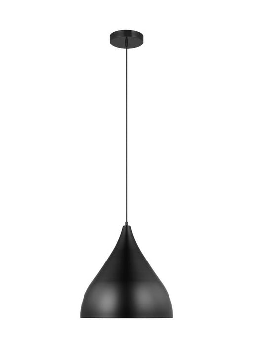 Generation Lighting Oden Medium Pendant Midnight Black-Black Cord (6645301-112)