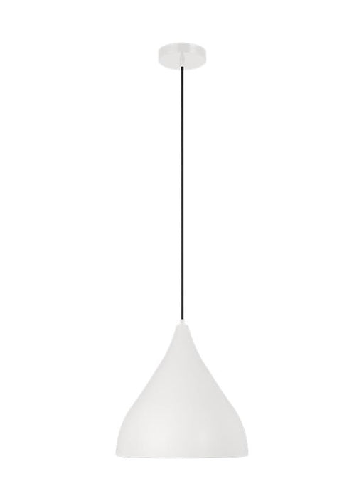 Generation Lighting Oden Medium Pendant Matte White Black Cord (6645301-115)