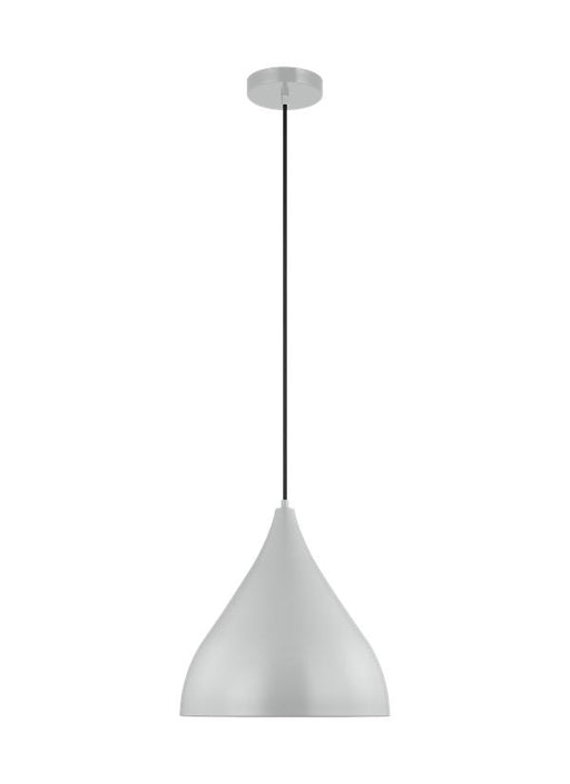 Generation Lighting Oden Medium Pendant Matte Grey Black Cord (6645301-118)