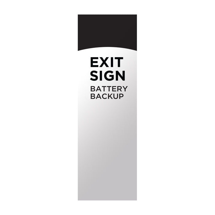 SATCO/NUVO Green LED Exit Sign 90-Minute NiCad Battery Backup 120/277V Single/Dual Face Universal Mounting (67-100)