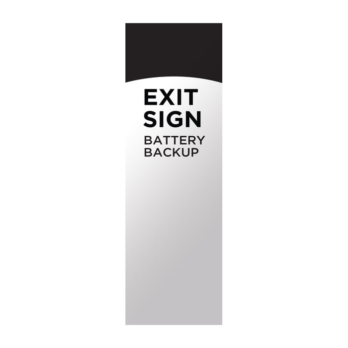 SATCO/NUVO Green LED Exit Sign 90-Minute NiCad Battery Backup 120/277V Single/Dual Face Universal Mounting (67-100)