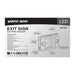 SATCO/NUVO Red LED Exit Sign 90-Minute NiCad Battery Backup 120/277V Single/Dual Face Universal Mounting (67-101)