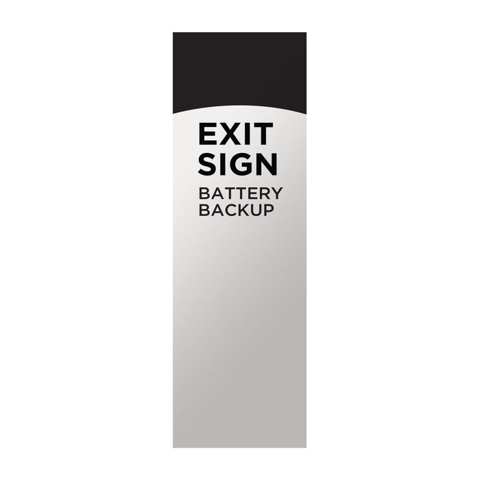 SATCO/NUVO Red LED Exit Sign 90-Minute NiCad Battery Backup 120/277V Single/Dual Face Universal Mounting (67-101)