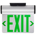 SATCO/NUVO Green (Mirror) Edge-Lit LED Exit Sign 90-Minute NiCad Battery Backup 120/277V Dual-Face Top/Back/End Mount (67-110)