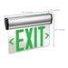 SATCO/NUVO Green (Mirror) Edge-Lit LED Exit Sign 90-Minute NiCad Battery Backup 120/277V Dual-Face Top/Back/End Mount (67-110)