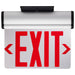 SATCO/NUVO Red (Mirror) Edge-Lit LED Exit Sign 90-Minute NiCad Battery Backup 120/277V Dual-Face Top/Back/End Mount (67-111)