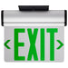 SATCO/NUVO Green (Clear) Edge-Lit LED Exit Sign 90-Minute NiCad Battery Backup 120/277V Single Face Top/Back/End Mount (67-112)