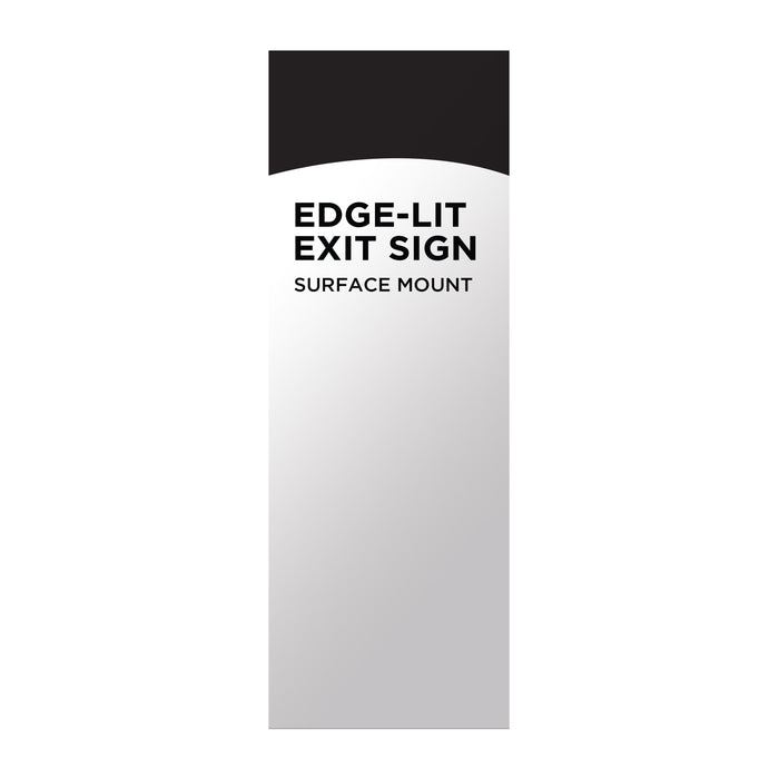 SATCO/NUVO Green (Clear) Edge-Lit LED Exit Sign 90-Minute NiCad Battery Backup 120/277V Single Face Top/Back/End Mount (67-112)