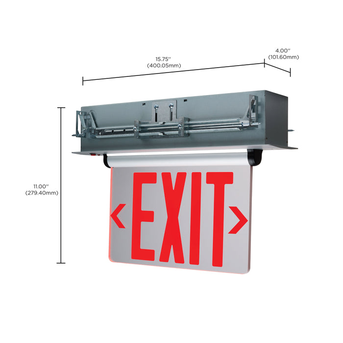SATCO/NUVO Green Edge-Lit LED Exit Sign 120-277V (67-114)