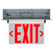 SATCO/NUVO Red (Mirror) Edge-Lit LED Exit Sign Dual-Face 120/277V Silver Finish (67-117)