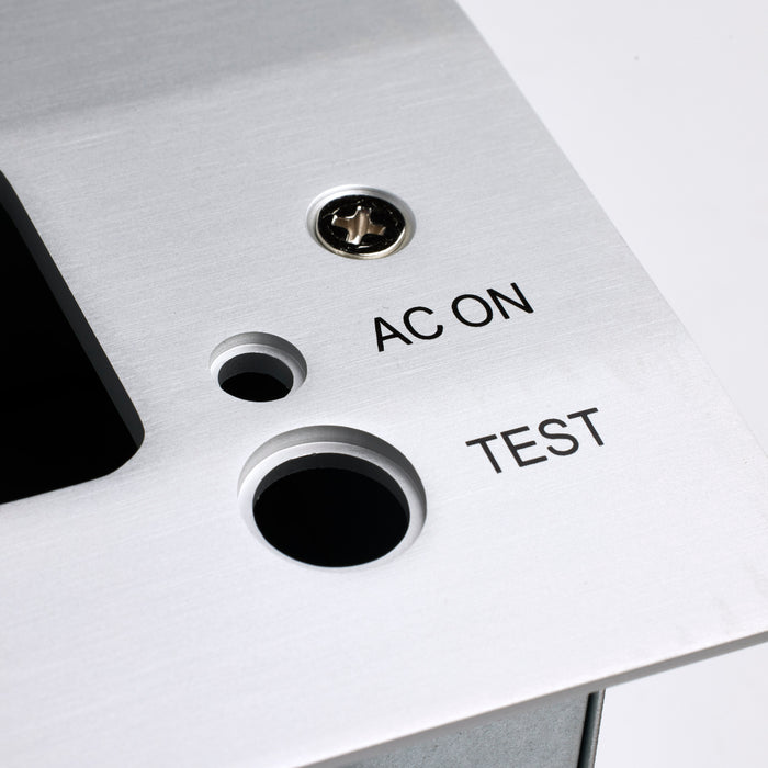 SATCO/NUVO Red (Mirror) Edge-Lit LED Exit Sign Dual-Face 120/277V Silver Finish (67-117)