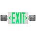 SATCO/NUVO Combination Green Exit Sign/Emergency Light 90-Minute NiCad Battery Backup 120/277V Dual-Head Dual-Face Universal Mounting (67-120)