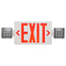 SATCO/NUVO Combination Red Exit Sign/Emergency Light 90-Minute NiCad Battery Backup 120/277V Dual-Head Dual-Face Universal Mounting (67-121)