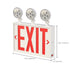 SATCO/NUVO Combination Red Exit Sign/Emergency Light 90-Minute NiCad Battery Backup 120/277V Tri-Head Dual-Face Universal Mounting Steel/NYC (67-124)