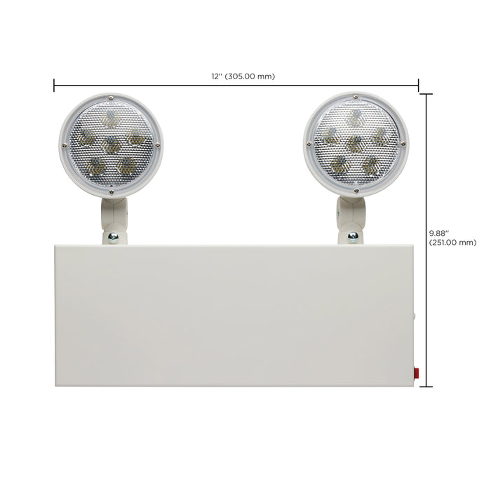 SATCO/NUVO Emergency Light 90-Minute NiCad Battery Backup 120/277V Dual-Head Universal Mounting Steel/NYC (67-132)