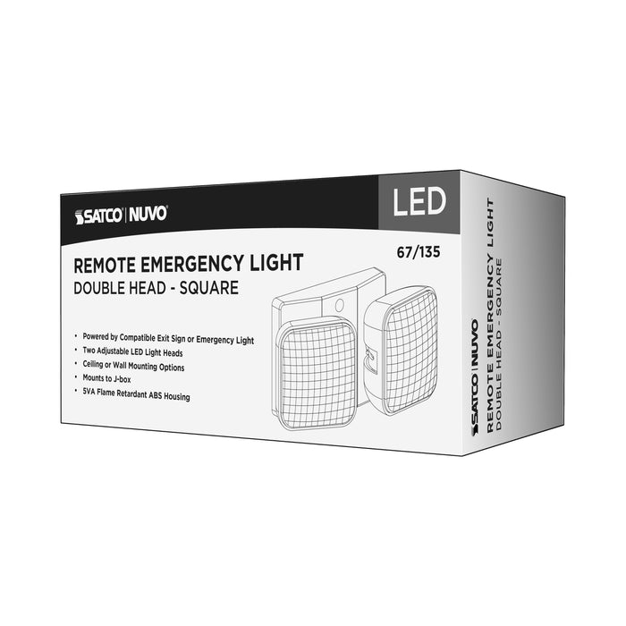 SATCO/NUVO Remote Emergency Light Low-Voltage Backup Dual-Head (67-135)