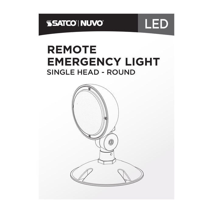 SATCO/NUVO Remote Emergency Light Low-Voltage Backup Single-Head Wet Location Rated (67-136)