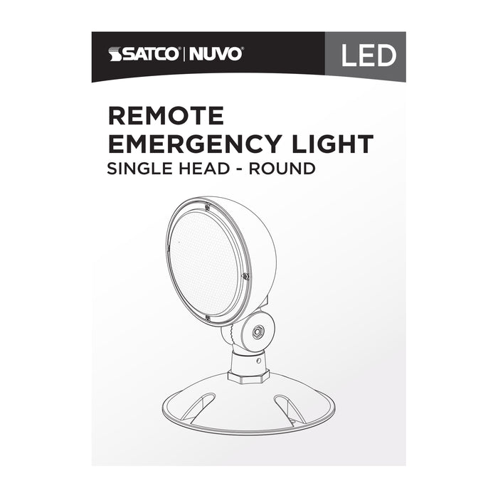 SATCO/NUVO Remote Emergency Light Low-Voltage Backup Single-Head Wet Location Rated (67-136)