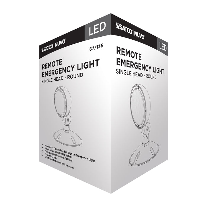 SATCO/NUVO Remote Emergency Light Low-Voltage Backup Single-Head Wet Location Rated (67-136)
