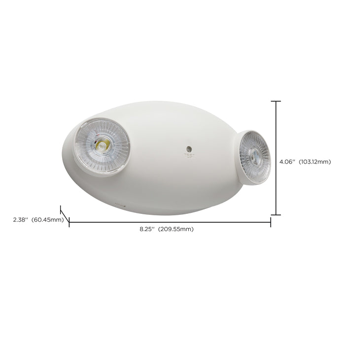 SATCO/NUVO Emergency Light Dual-Head 120/277V White Finish (67-138)
