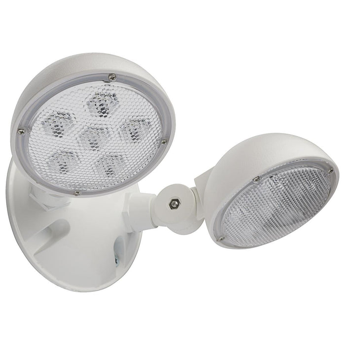 SATCO/NUVO Remote Emergency Light Weatherproof Low Power Dual Head 3-12V 1.5W White Finish (67-141)