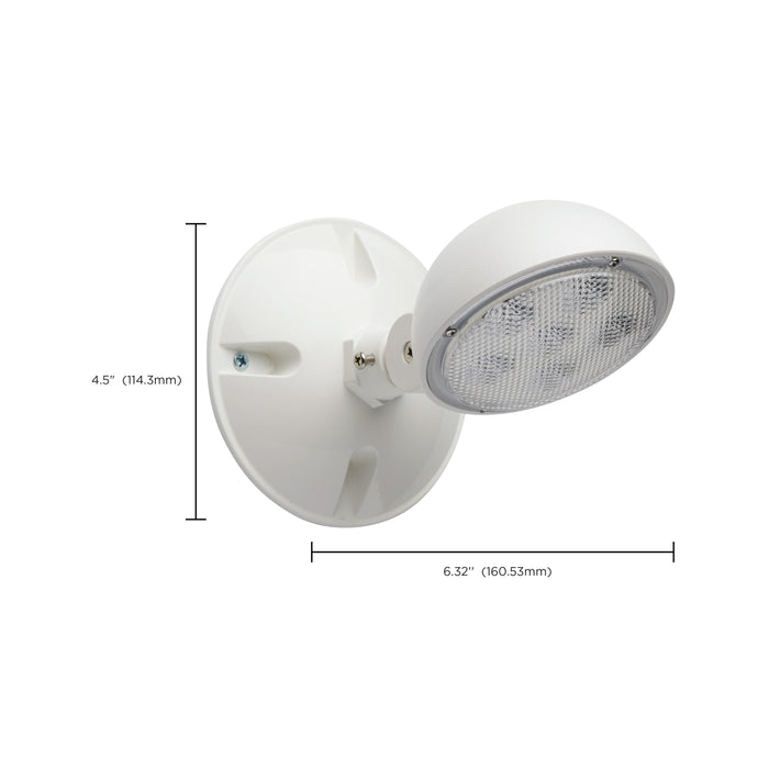 SATCO/NUVO Remote Emergency Light 0.75W Weatherproof Low Power Single Head White Finish 3.6V (67-142)