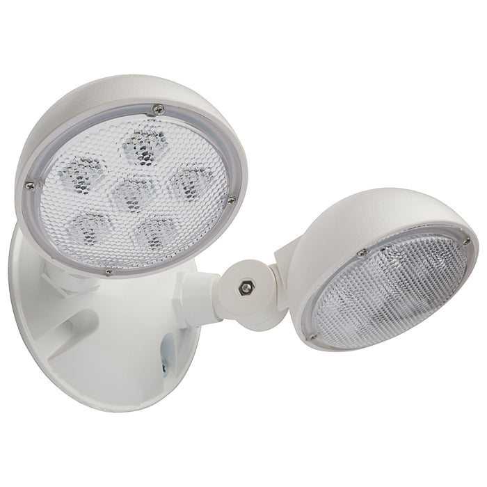 SATCO/NUVO Remote Emergency Light 1.5W Weatherproof Low Power Dual Head White Finish 3.6V (67-143)