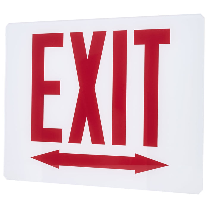 SATCO/NUVO Exit Sign Panel Accessory White Glass Panel Red EXIT Signage Double Direction Arrow For Use 67-310 & 67-311 (67-323)