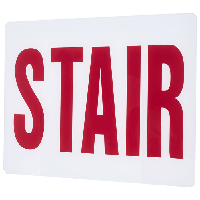 SATCO/NUVO Exit Sign Panel Accessory White Glass Panel Red STAIR Signage No Arrows For Use 67-310 & 67-311 (67-324)