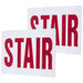 SATCO/NUVO Exit Sign Double-Sided Panel Kit Accessory Two White Glass Panels Red STAIR Signage No Arrows For Use 67-310 & 67-311 (67-333)