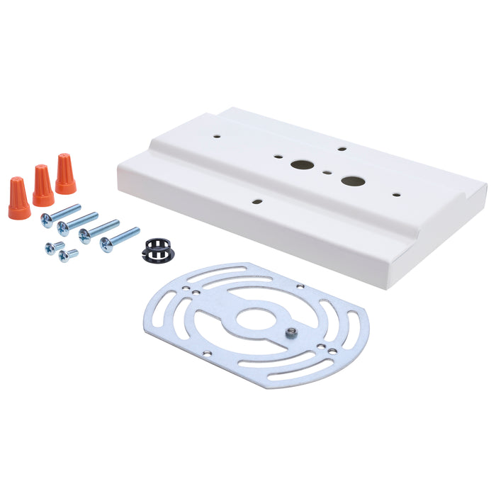 SATCO/NUVO Edge Lit Exit Sign Chicago Approved White Housing 120-277V 90-Minute Backup Single Face Surface Mounting (67-340)