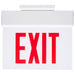 SATCO/NUVO Edge Lit Exit Sign Chicago Approved White Housing 120-277V 90-Minute Backup Double Face Surface Mounting (67-341)