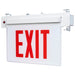 SATCO/NUVO Edge Lit Exit Sign Chicago Approved White Housing 120-277V 90-Minute Backup Single Face Recessed Ceiling And Wall Mounting (67-350)
