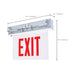 SATCO/NUVO Edge Lit Exit Sign Chicago Approved White Housing 120-277V 90-Minute Backup Double Face Recessed Ceiling And Wall Mounting (67-351)
