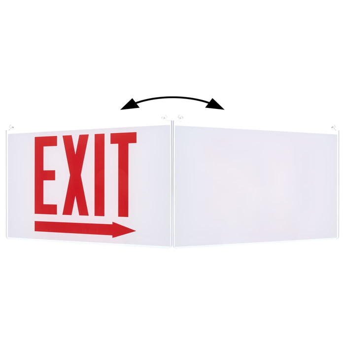 SATCO/NUVO Edge Lit Exit Sign Panel Accessory White Single-Face Plastic Panel Red EXIT Signage Right Direction Arrow For Use With 67-340/67-341/67-350/67-351 (67-361)
