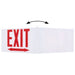 SATCO/NUVO Edge Lit Exit Sign Panel Accessory White Single-Face Plastic Panel Red EXIT Signage Double Direction Arrow For Use With 67-340/67-341/67-350/67-351 (67-363)