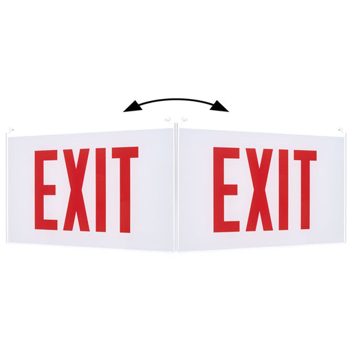 SATCO/NUVO Edge Lit Exit Sign Double-Sided Panel Accessory White Double-Face Plastic Panel Red EXIT Signage No Arrows For Use With 67-340/67-341/67-350/67-351 (67-370)