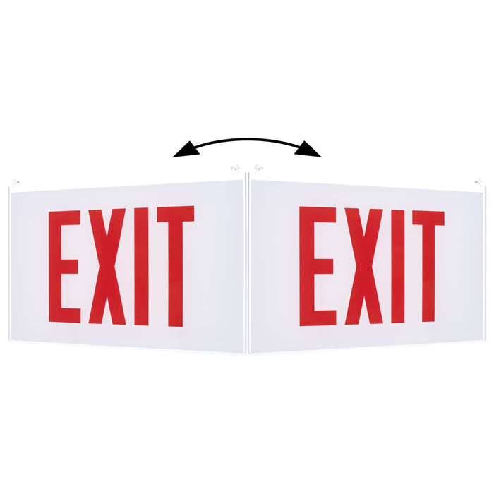 SATCO/NUVO Edge Lit Exit Sign Double-Sided Panel Accessory White Double-Face Plastic Panel Red EXIT Signage No Arrows For Use With 67-340/67-341/67-350/67-351 (67-370)