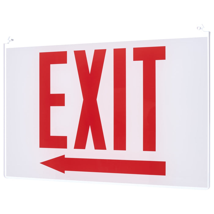 SATCO/NUVO Edge Lit Exit Sign Double-Sided Panel Accessory White Double-Face Plastic Panel Red EXIT Signage Right/Left Direction Arrows Use With 67-340/67-341/67-350/67-351 (67-371)