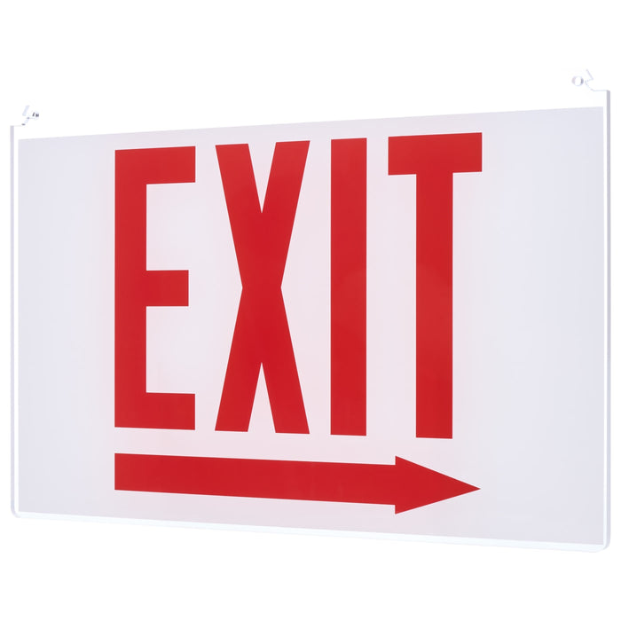 SATCO/NUVO Edge Lit Exit Sign Double-Sided Panel Accessory White Double-Face Plastic Panel Red EXIT Signage Right/Left Direction Arrows Use With 67-340/67-341/67-350/67-351 (67-371)