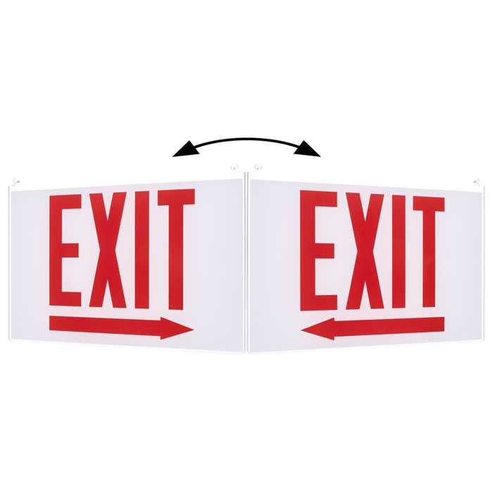 SATCO/NUVO Edge Lit Exit Sign Double-Sided Panel Accessory White Double-Face Plastic Panel Red EXIT Signage Right/Left Direction Arrows Use With 67-340/67-341/67-350/67-351 (67-371)