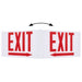 SATCO/NUVO Edge Lit Exit Sign Double-Sided Panel Accessory White Double-Face Plastic Panel Red EXIT Signage Right/Left Direction Arrows Use With 67-340/67-341/67-350/67-351 (67-371)