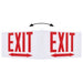 SATCO/NUVO Edge Lit Exit Sign Double-Sided Panel Accessory White Double-Face Plastic Panel Red EXIT Signage Double Direction Arrows Use With 67-340/67-341/67-350/67-351 (67-372)