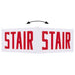 SATCO/NUVO Edge Lit Exit Sign Double-Sided Panel Accessory White Double-Face Plastic Panel Red STAIR Signage No Arrows For Use With 67-340/67-341/67-350/67-351 (67-373)