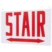 SATCO/NUVO Edge Lit Exit Sign Double-Sided Panel Accessory White Double-Face Plastic Panel Red STAIR Signage Double Direction Arrows Use With 67-340/67-341/67-350/67-351 (67-375)