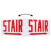 SATCO/NUVO Edge Lit Exit Sign Double-Sided Panel Accessory White Double-Face Plastic Panel Red STAIR Signage Double Direction Arrows Use With 67-340/67-341/67-350/67-351 (67-375)