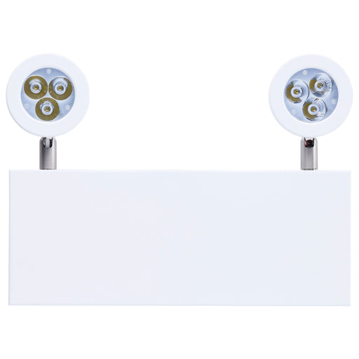 SATCO/NUVO Emergency Light Chicago Approved White Housing 120-277V 90-Minute Backup Dual Head Surface Mounting (67-380)