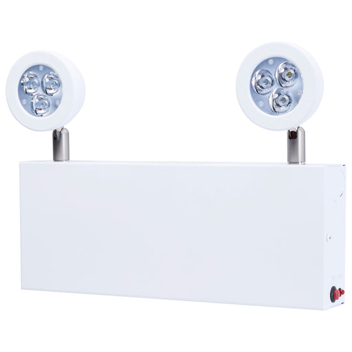 SATCO/NUVO Emergency Light Chicago Approved White Housing 120-277V 90-Minute Backup Dual Head Surface Mounting (67-380)