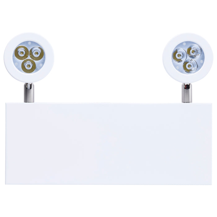 SATCO/NUVO Emergency Light Chicago Approved White Housing 120-277V 90-Minute Backup Dual Head Surface Mounting Remote Capable (67-381)