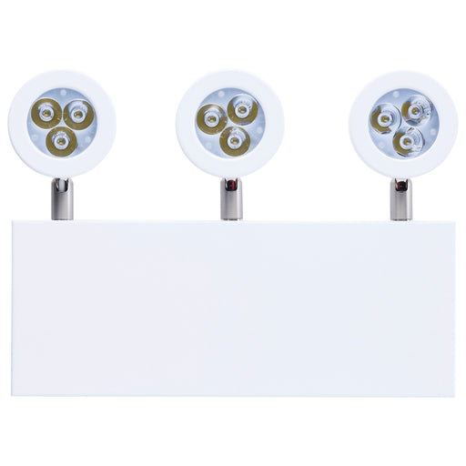 SATCO/NUVO Emergency Light Chicago Approved White Housing 120-277V 90-Minute Backup Triple Head Surface Mounting (67-382)